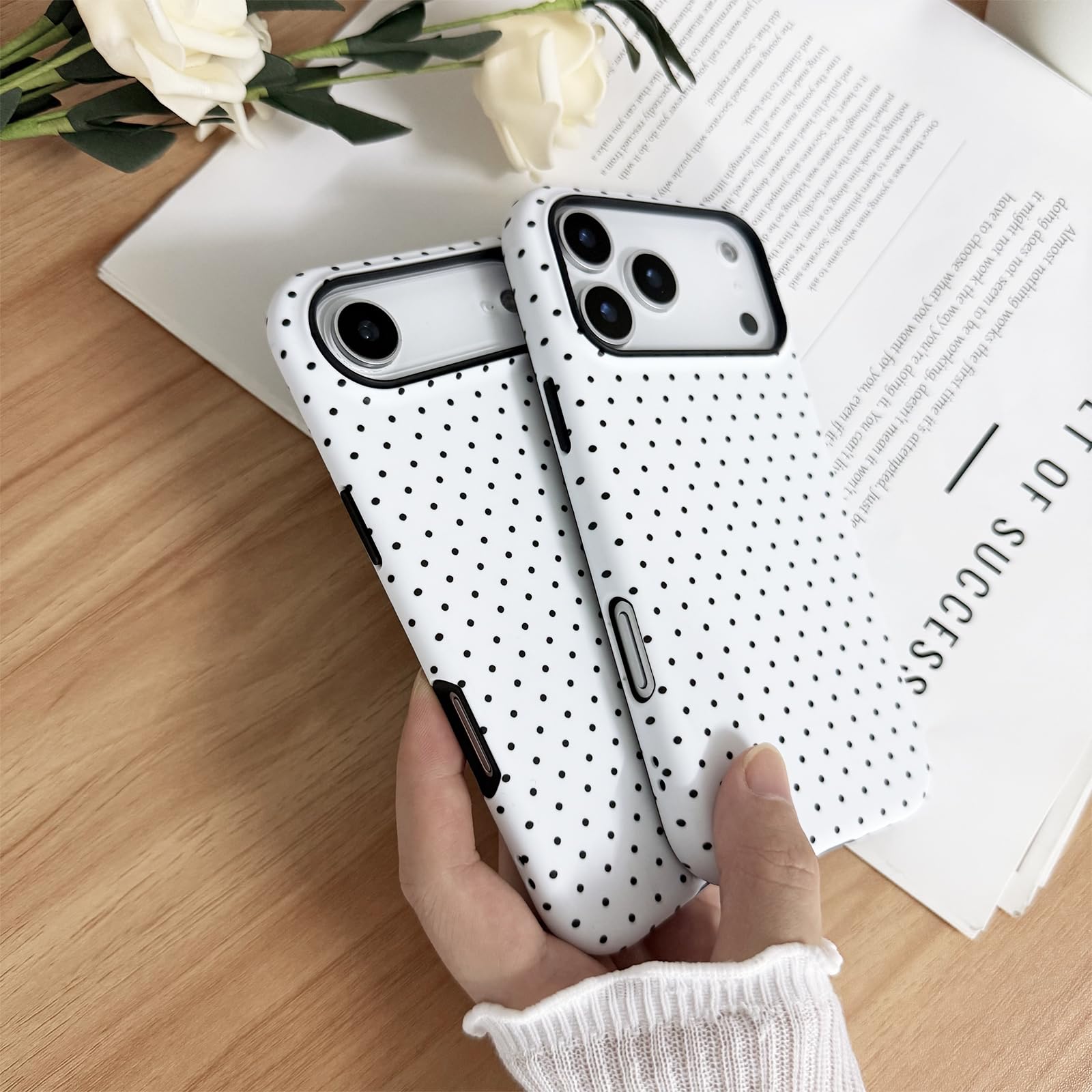 Amazon.com: XQAGU for iPhone 17 Pro Max Case Polka Dots Cute